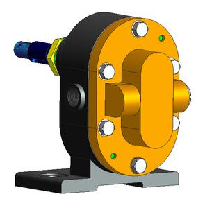 工业机械设计 齿轮油泵 机械零件装配图加proe三维cad图纸